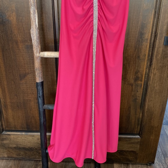 CACHE Pink Rhinestone Chain Dress - Picture 3 of 10